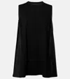 Sacai Crewneck Mini Dress In Black