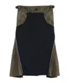 Sacai Wool And Nylon Midi Skirt In Multi