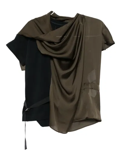 Sacai Paneled T-shirt In Green