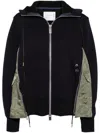 Sacai Panelled Colour-block Jacket In Blue