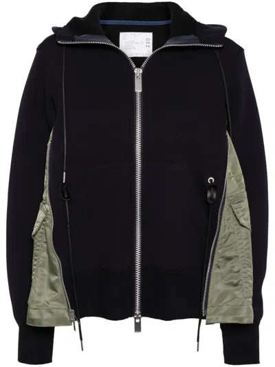 Sacai Panelled Colour-block Jacket In Multi