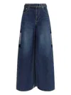 Sacai Denim Pants With Liner Back In Blue