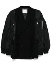 Sacai Panelled Jacket In Black
