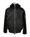 Sacai Panelled Hooded Jacket In Black