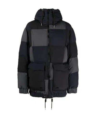 SACAI CHECKERBOARD-PRINT PADDED JACKET
