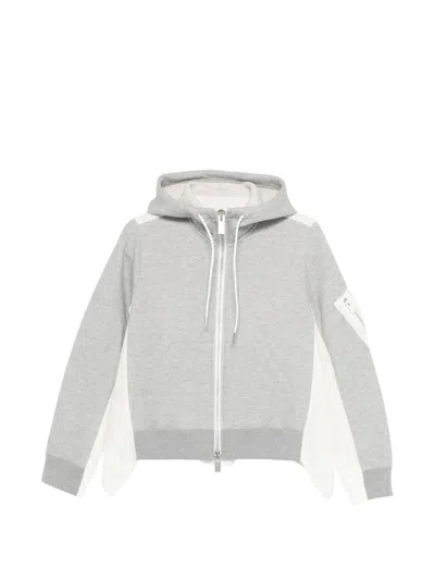Sacai Panelled Hoodie In Multi