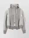 Sacai Sponge Hoodie In Grey