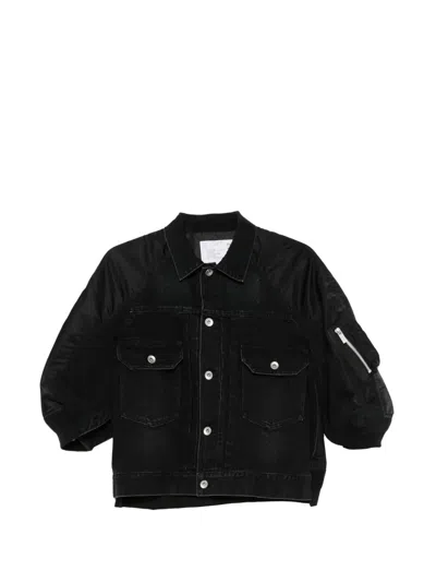 Sacai Panelled Jacket In Black