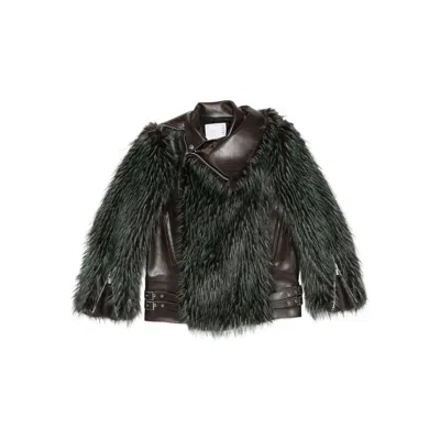 Sacai Long-sleeved Jacket In Brown