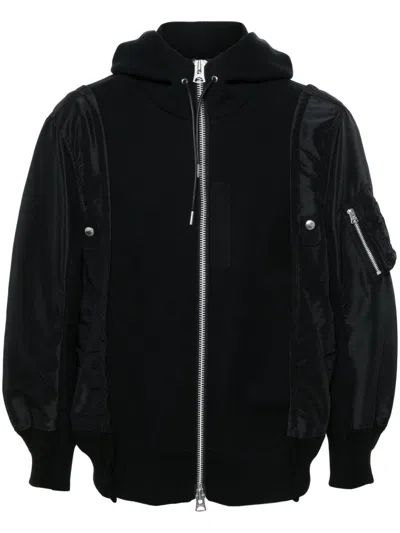 Sacai Panelled Jacket In Black