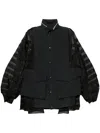 Sacai Panelled Jacket In Black