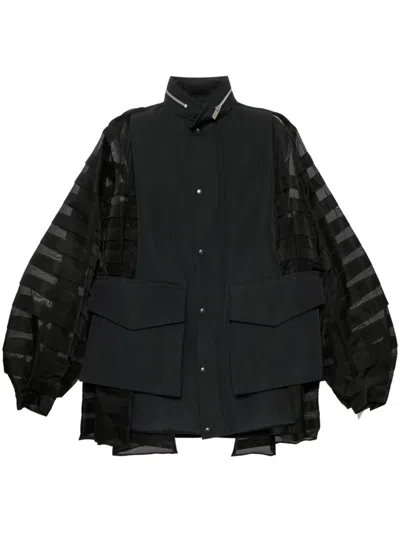 Sacai Panelled Jacket In Black