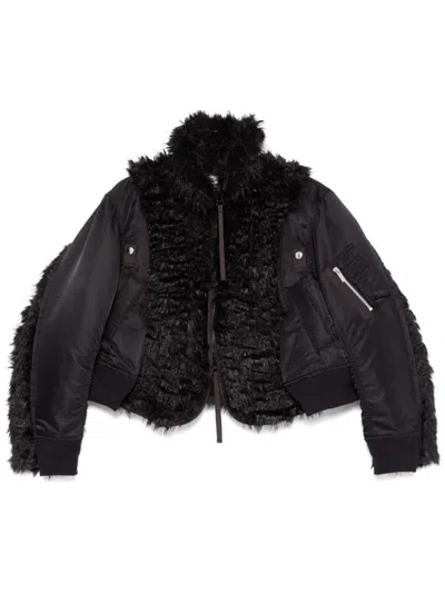 Sacai Panelled Jacket In Black