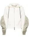 Sacai Panelled Jacket In Nude