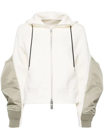 Sacai Panelled Jacket In White