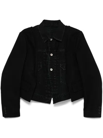 Sacai Panelled Jacket In Schwarz