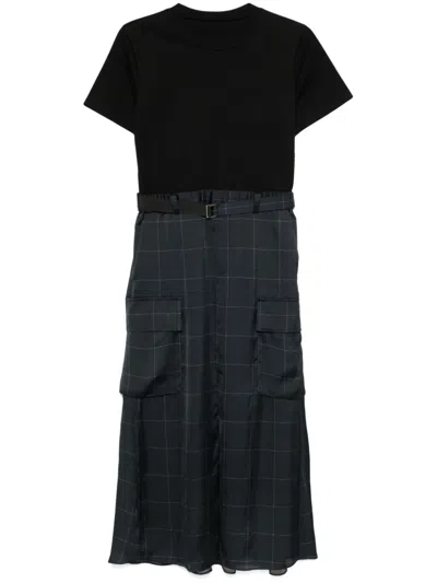SACAI PANELLED MAXI SKIRT