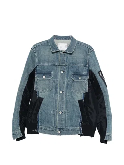 Sacai Panelled Pocket Jacket In Multi