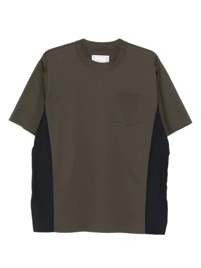 SACAI PANELLED POCKET T-SHIRT