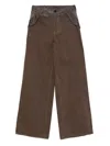Sacai Panelled Pocket Trousers In Brown