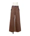 Sacai Panelled Pocket Trousers In Brown