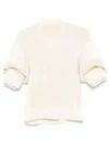 Sacai Panelled Sweater In White