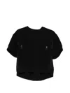 Sacai Sponge X Nylon Twill Sweatshirt In Black