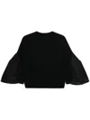 Sacai Panelled Sweatshirt In Black