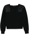 Sacai Panelled Sweatshirt In Black