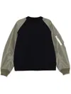 Sacai Stitched Sweatshirt In Blue