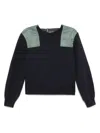 Sacai Panelled Sweatshirt In Blue
