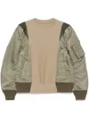 Sacai Panelled Sweatshirt In Green