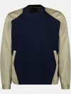 Sacai Panelled Sweatshirt In Neutrals