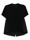 Sacai Panelled T-shirt In Black