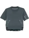 Sacai Hybrid Knit Nylon Sweater In Grey
