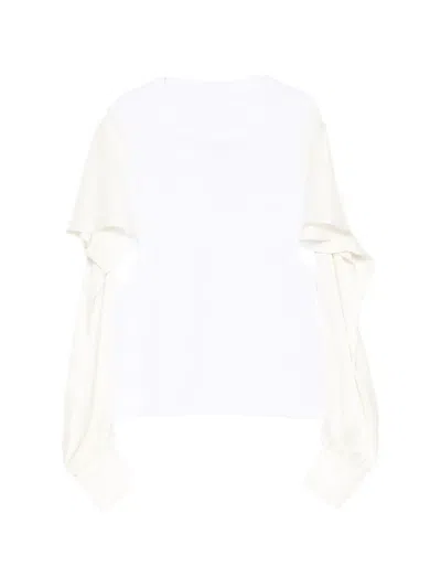 Sacai Panelled T-shirt In Neutral