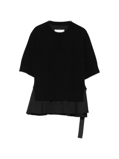 Sacai Panelled Top In Black