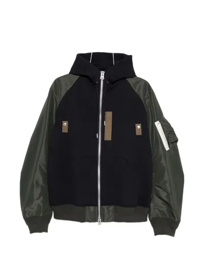 Sacai Panelled Zip-fastening Jacket In Multi