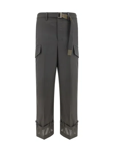Sacai Green Adjustable Belt Pants