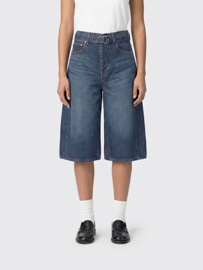 Sacai Trousers Woman  In Blue