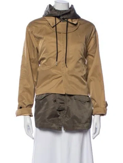 Pre-owned Sacai Parka In Brown/green