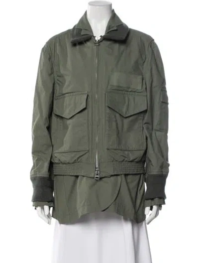 Pre-owned Sacai Parka In Green