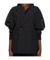 Sacai Patchwork Suit Jacket In Black