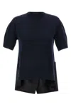 Sacai Patchwork Sweater Sweaters And Cardigans Blue In Black