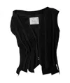 Sacai Patchwork Waistcoat In Black