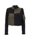 Sacai Patchwork Zip Jacket In Multi