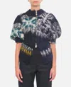 Sacai Pattern Knit Blouson In Schwarz