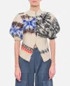 Sacai Pattern Knit Blouson In Multicolor