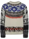 SACAI PATTERN KNIT SWEATER