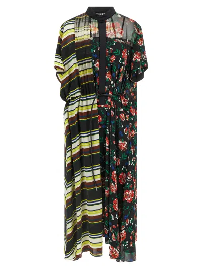 SACAI PATTERN MIX DRESSES MULTICOLOR